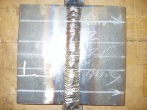 3G Welding Certification Test Plate Marked for Bend Test