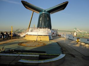 Carnival Spirit deck 11 water park construction beginning