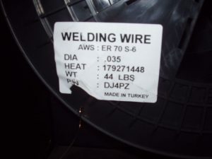 MIG Wire Electrode Label Meaning for a ER70S-6 Label