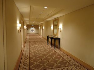 Hilton Hotel hallway Los Angeles