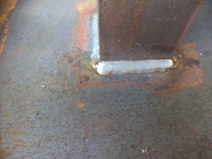 Mild steel weld done with a ER70S-6 electrode and C25 gas.