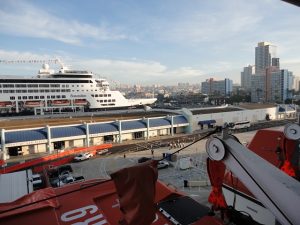 Ship docked at the port of San Diego