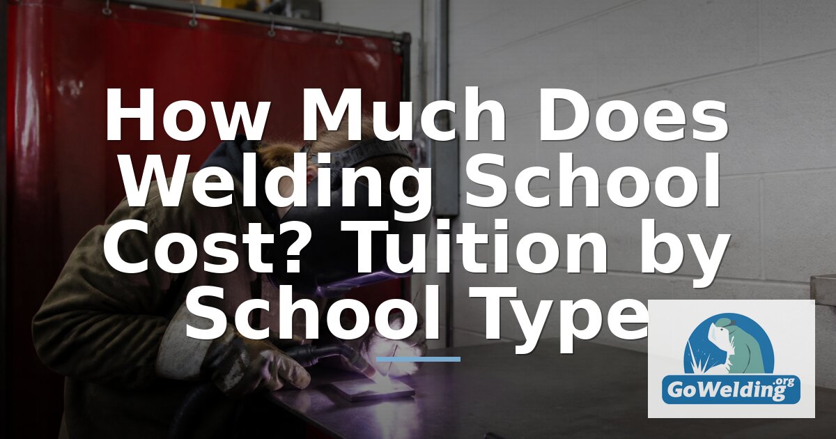 How Much Does Welding School Cost? Tuition by Type